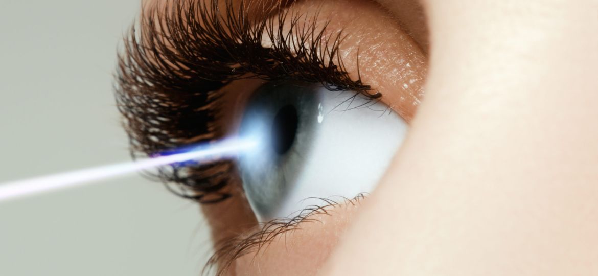 Laser vision correction. Woman's eye. Human eye. Woman eye with